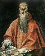 El Greco st. jerome as a cardinal oil painting artist